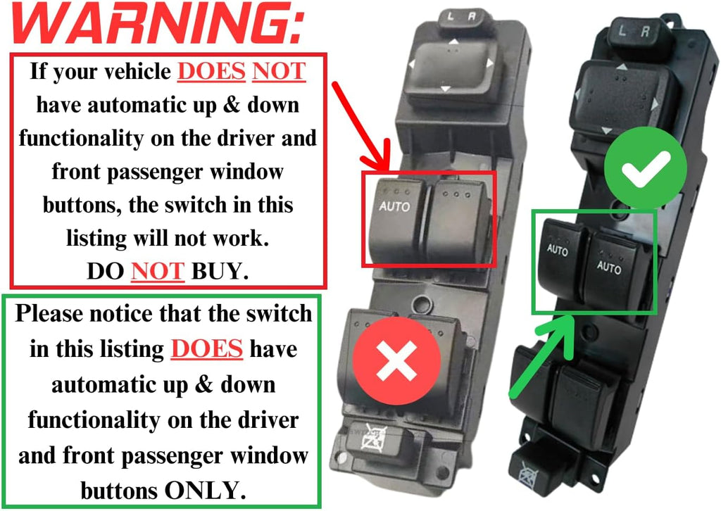 Window Master Switch for 2009-2011 Mazda6 ONLY