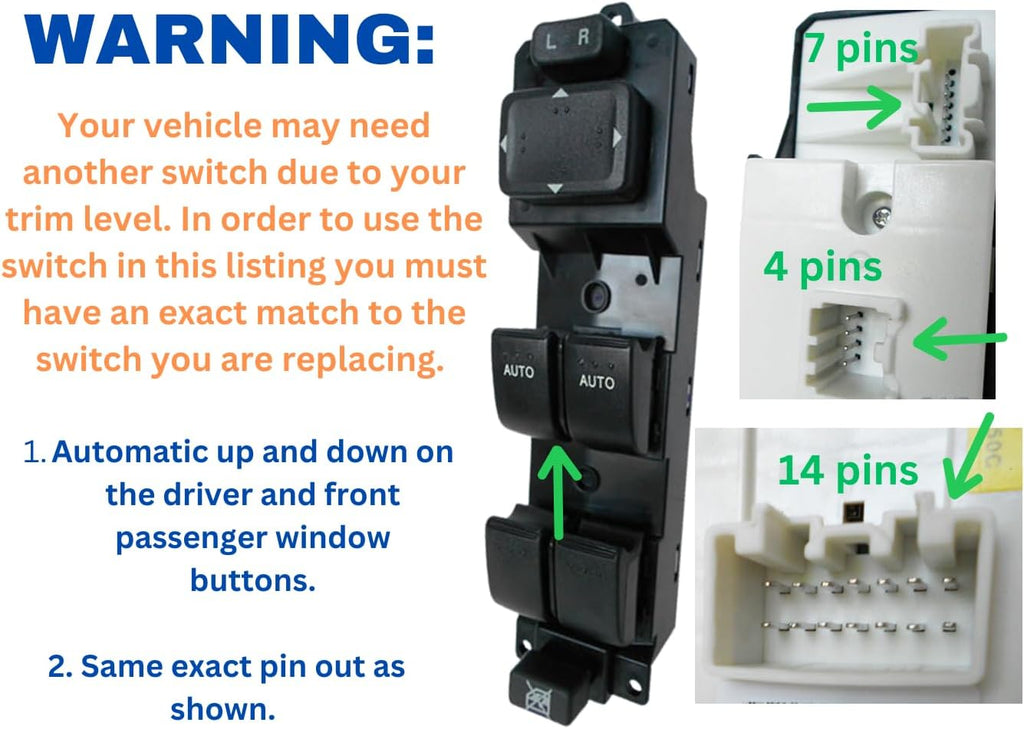 Window Master Switch for 2009-2011 Mazda6 ONLY