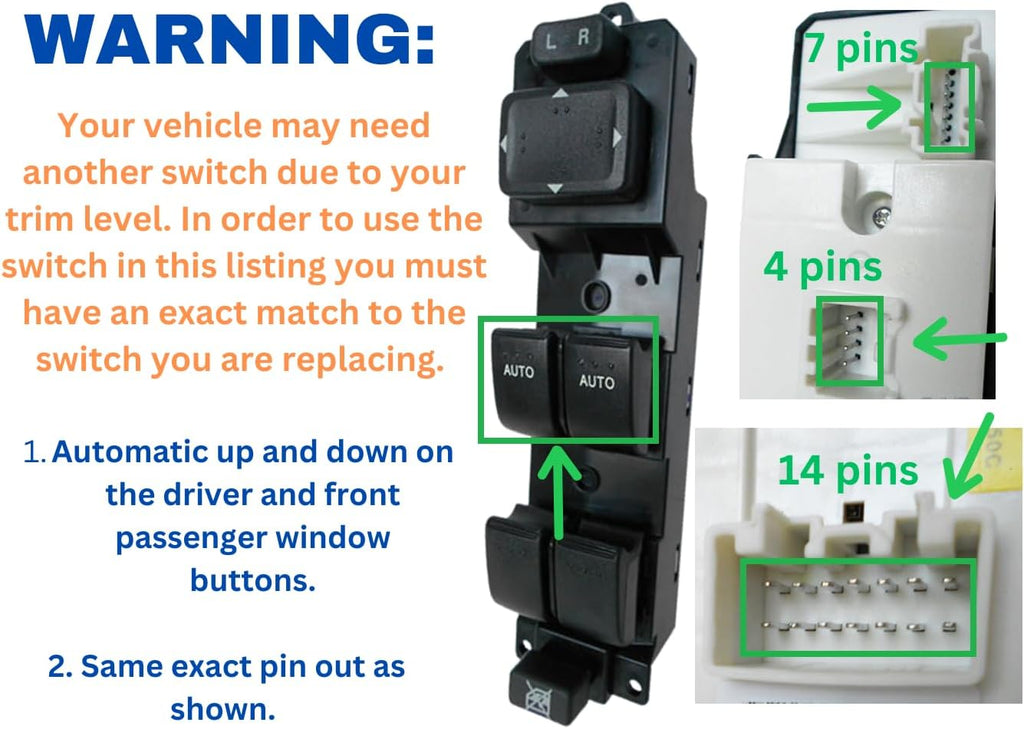 Window Master Switch for 2007-2010 Mazda CX-7 CX7