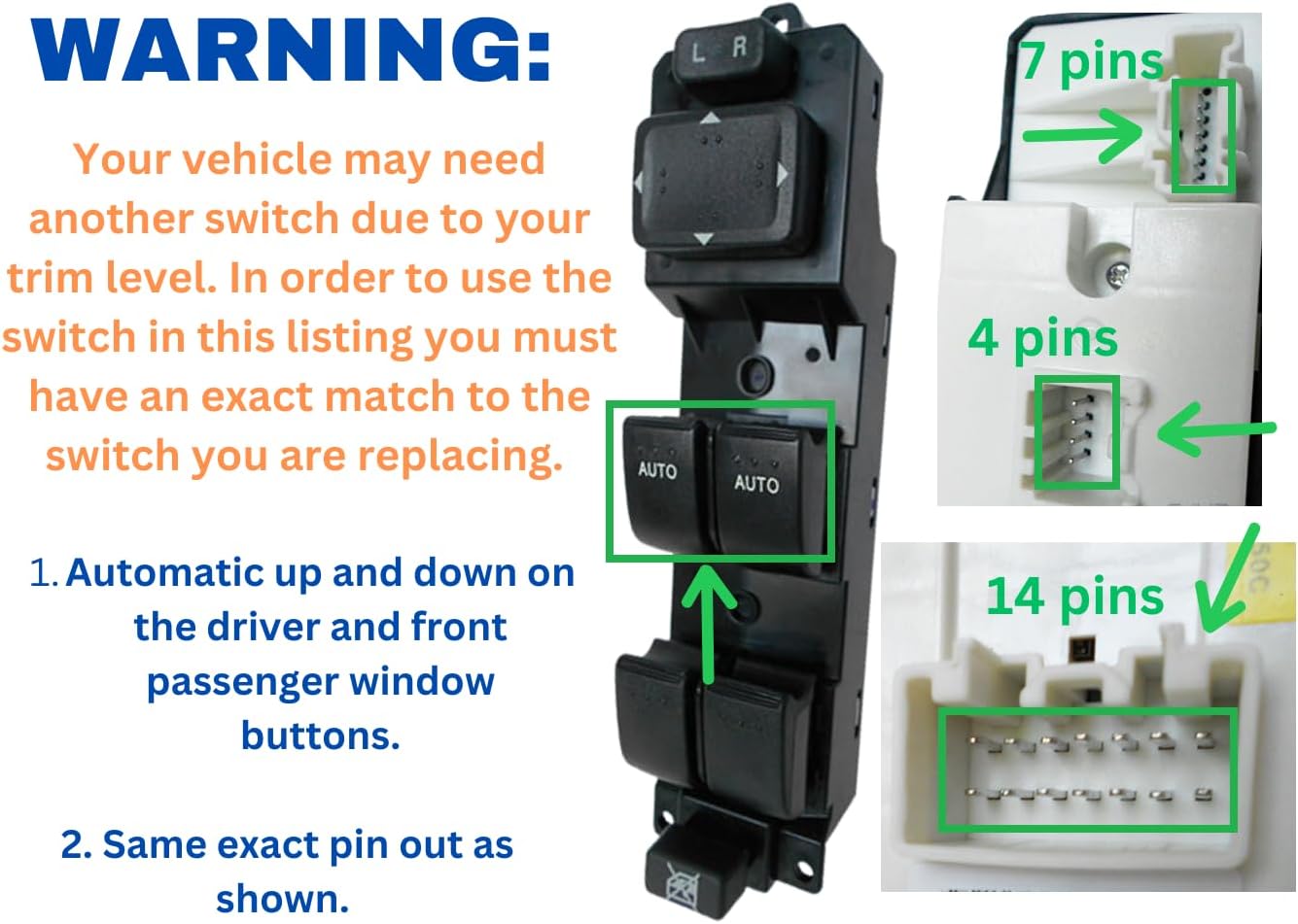 Window Master Switch for 2007-2010 Mazda CX-7 CX7