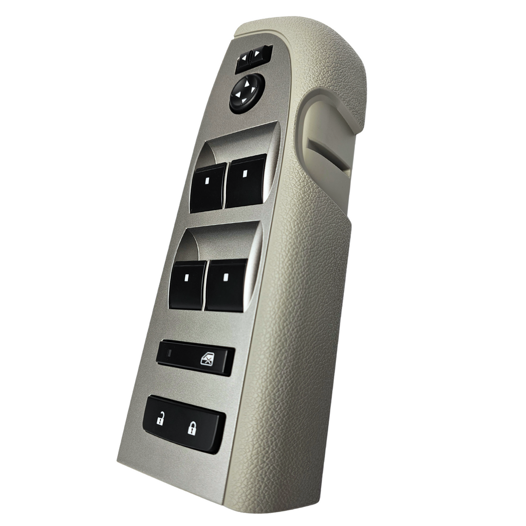 Window Switch Master Switch, Gray Bezel, Lock, & Mirror for 2010-2013 Chevrolet Silverado & GMC Sierra