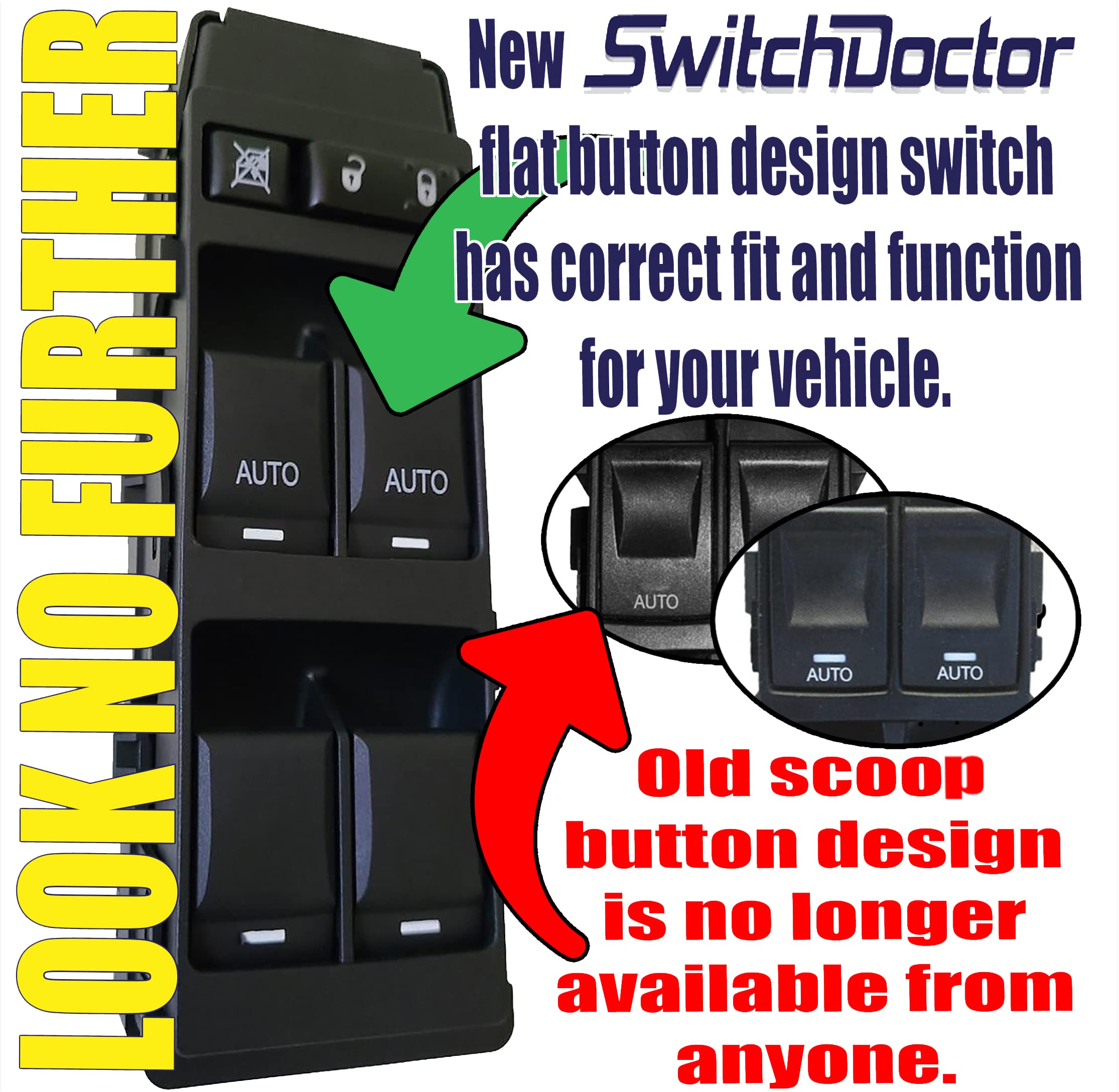 Window Master Switch for 2006 Jeep Commander, Grand Cherokee, Dodge Charger, and 2005-2006 Dodge Magnum, Chrysler 300
