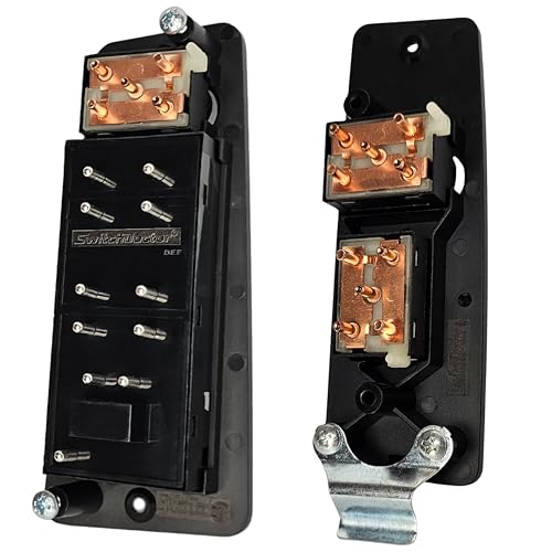 SWITCHDOCTOR Window Master Switch & Front Passenger Assembly for 1987, 1988, 1989, 1990, 1991, 1992, 1993 Ford Mustang Convertible (Full Assembly)