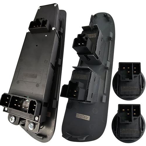 SWITCHDOCTOR Window Master Switch & Passenger Assembly for 2002, 2003, 2004, 2005, 2006, 2007, 2008 Dodge Ram (Quad Cab, Crew, Black Bezel, Dark Slate Gray)