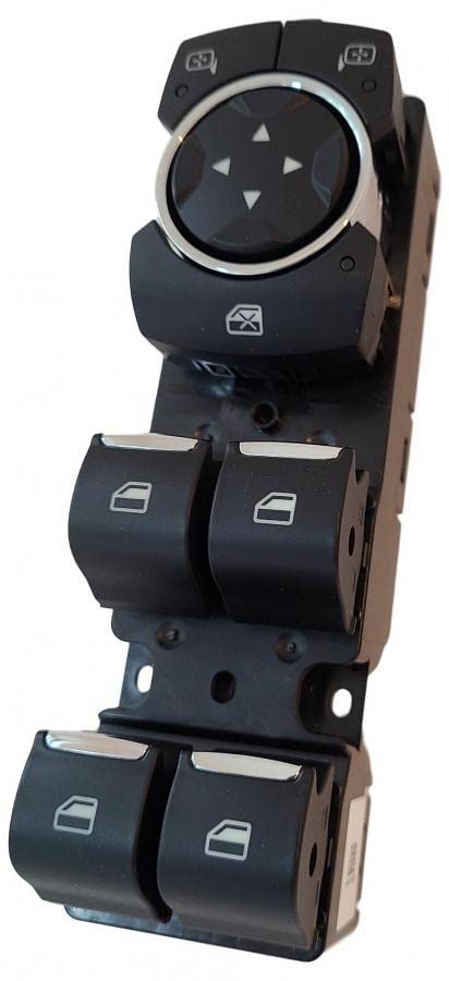 SWITCHDOCTOR Window Master Control Switch for 2015-2019 Ford F-150 and Edge without Power Folding Mirrors (Super Cab, Supercrew, Genuine Original Equipment)