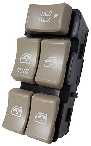 SWITCHDOCTOR Window Master Switch Compatible with Buick Rendezvous 2002-2007 (Tan Buttons)