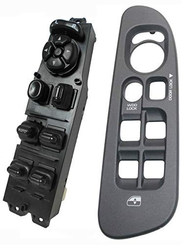 SWITCHDOCTOR Window Master Switch and Gray Bezel Set for 2002-2008 Dodge Ram 1500 2500 3500 (Quad Cab, Crew, Medium Slate Gray, 68171680AA, 56049805AB, 56049805AA, 56045334AE)