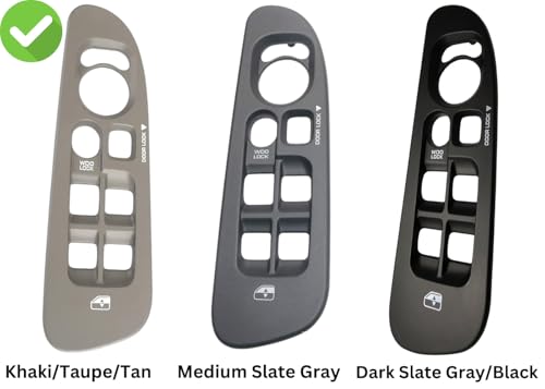 SWITCHDOCTOR Window Master Switch & Passenger Assembly for 2002, 2003, 2004, 2005, 2006, 2007, 2008 Dodge Ram (Quad Cab, Crew, Black Bezel, Dark Slate Gray)