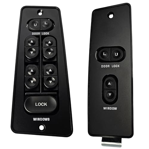 SWITCHDOCTOR Window Master Switch & Front Passenger Assembly for 1987, 1988, 1989, 1990, 1991, 1992, 1993 Ford Mustang Convertible (Full Assembly)