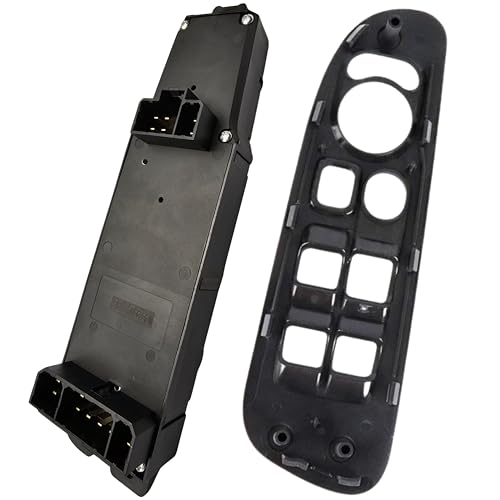 SWITCHDOCTOR Window Master Switch and Gray Bezel Set for 2002-2008 Dodge Ram 1500 2500 3500 (Quad Cab, Crew, Medium Slate Gray, 68171680AA, 56049805AB, 56049805AA, 56045334AE)