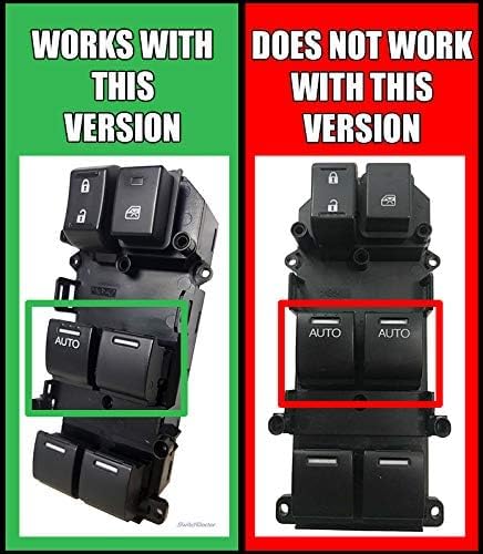 SWITCHDOCTOR Window Master Switch & Bezel for 2008-2012 Honda Accord EX-L, EX, EXL