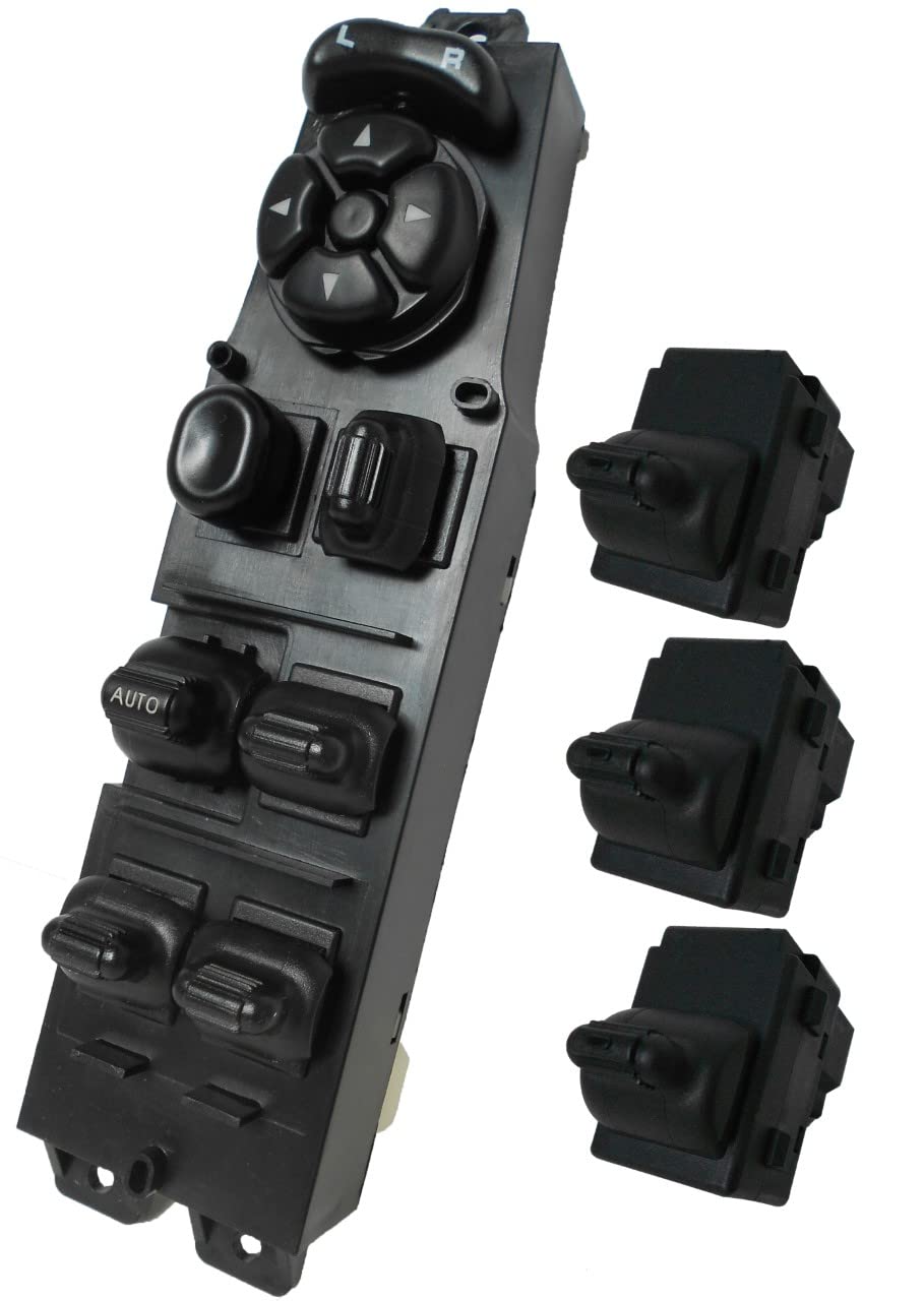 SWITCHDOCTOR Window Master Switch and 3 Passenger switches Set for 2002-2008 Dodge Ram