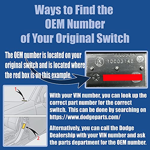 SWITCHDOCTOR Front Passenger Window Switch for 2009-2011 Dodge Grand Caravan