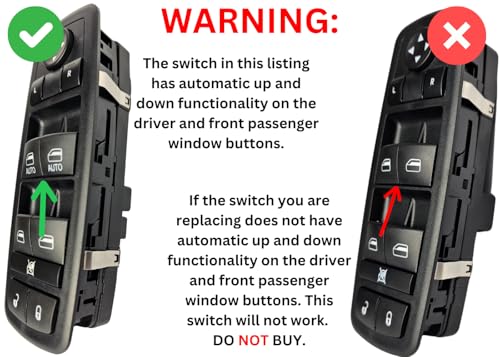 Window Master Switch for 2011-2020 Chrysler 300 and 2015-2017 Chrysler 200
