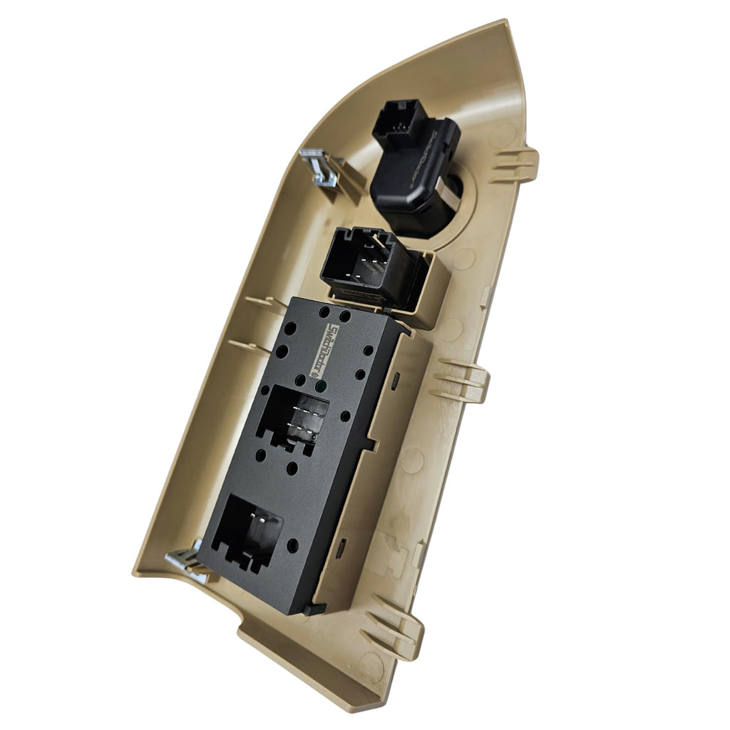 SWITCHDOCTOR Window Master Switch Assembly for 2004, 2005, 2006, 2007, 2008 Ford F-150 F150 (Super Cab, Supercrew Cab, Double Cab, Full Assembly, Tan Bezel)