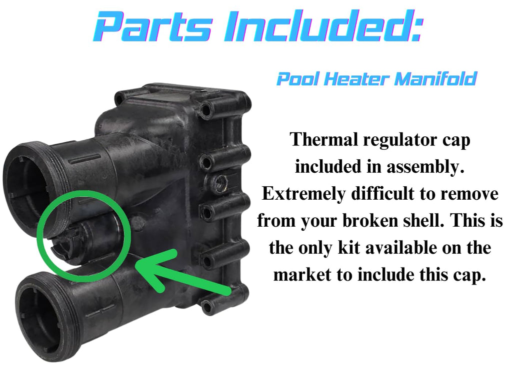 SWITCHDOCTOR Pool Heater Manifold Assembly Kit for Pentair MasterTemp 175, 200, 250, 300, 400 Sta-Rite Max-e-Therm SR200, SR333, SR400 77707-0205 77707-0206 77707-0014 77707-0015 77707-0016