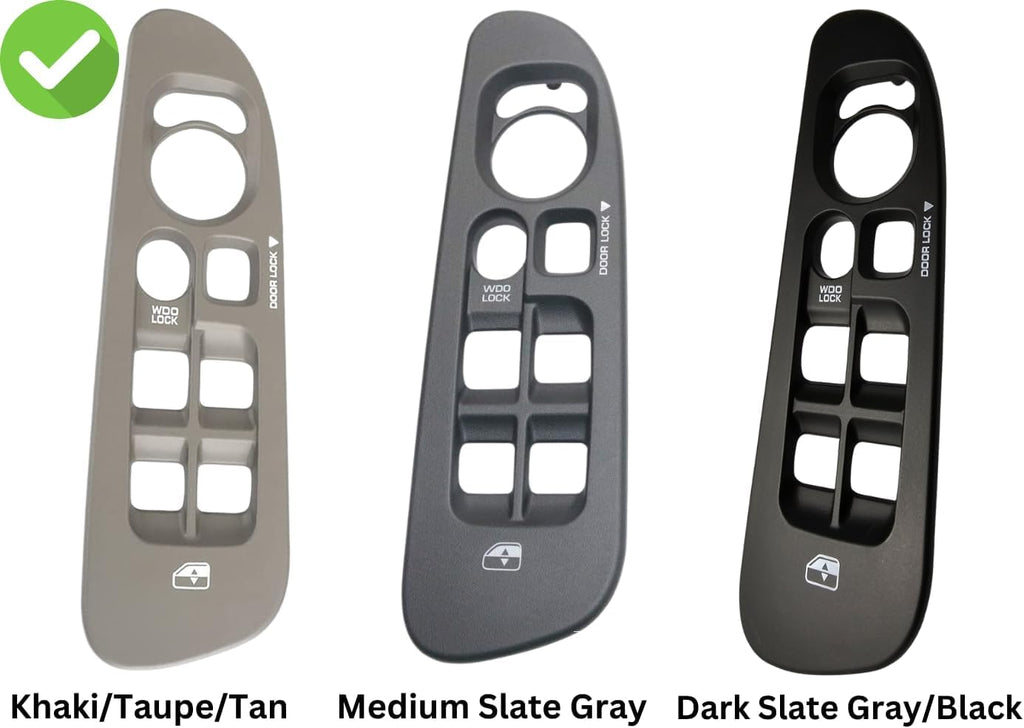 SWITCHDOCTOR Window Bezel Set Tan for 2002-2008 Dodge Ram 1500 2500 (Quad Cab, Crew, Khaki, Taupe, Tan, Beige, Light Gray)