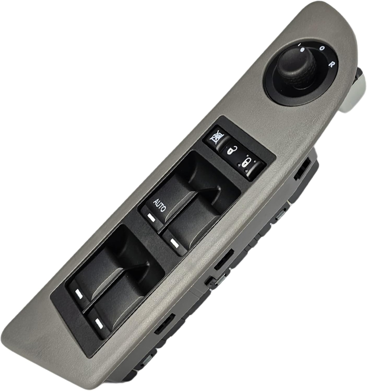SWITCHDOCTOR Window Switch for 2005, 2006, 2007, 2008, 2009, 2010, 2011 Dodge Dakota Quad Cab & 2004, 2005, 2006 Durango (Full Assembly with Gray Bezel & Mirror Switch, Trim, Panel, Cover)