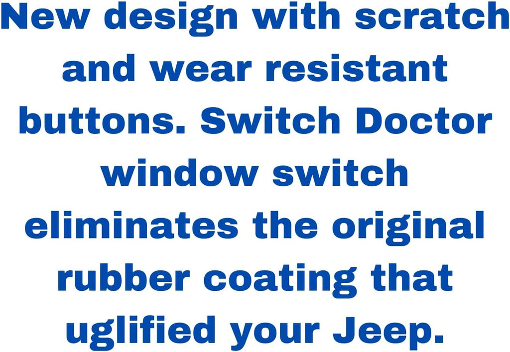 SWITCHDOCTOR Window Master Switch for 2018-2024 Jeep Wrangler (68290764AE, 68290764AC, 68290764AD, 68290764AE, 68290764AF)