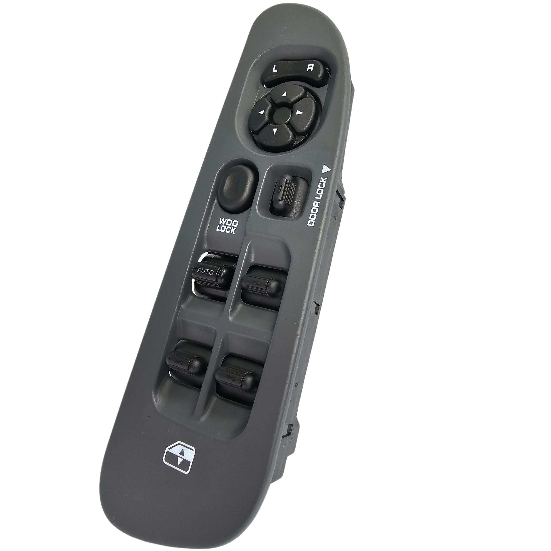 SWITCHDOCTOR Fully Assembled Window Master Switch & Gray Bezel Set for 2002-2008 Dodge Ram (Quad Cab, Crew, 68171680AA, 56049805AB, 56049805AA, 56045334AE, Medium Slate Gray)