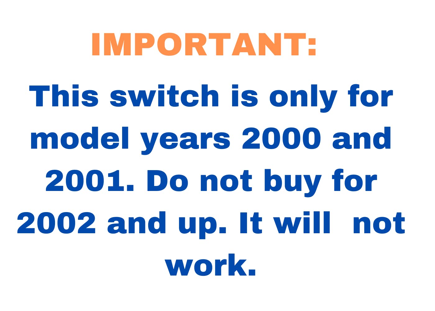 SWITCHDOCTOR Window Master Switch for 2000-2002 Nissan Maxima ONLY