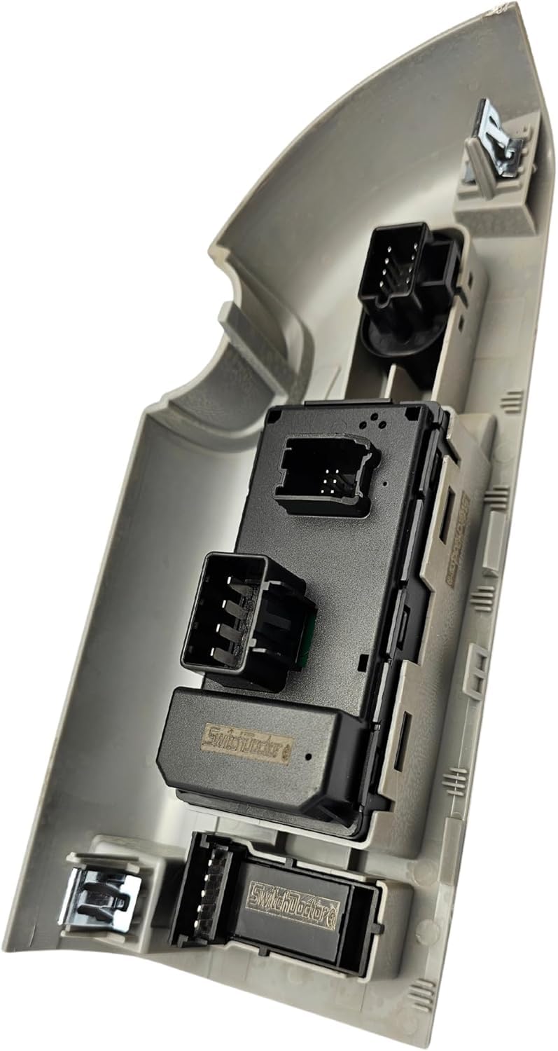 Window Master Switch, Gray Bezel, Lock, & Mirror for 2007-2009 Chevrolet Silverado & GMC Sierra