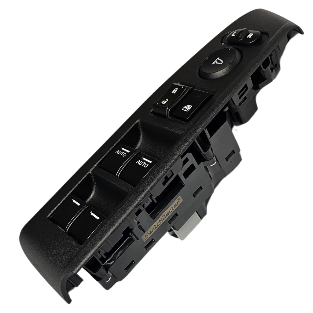 SWITCHDOCTOR Window Master Switch, Bezel, & Mirror Set for 2008-2012 Honda Accord Sedan EX, EX-L, LX-P, SE, Crosstour (Automatic Up & Down Driver & Front Passenger Buttons, 35750-TA0-A32)