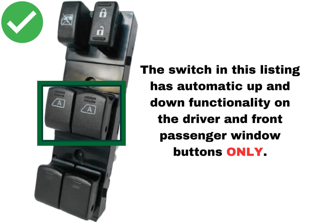 SWITCHDOCTOR Window Master Switch Compatible with Nissan Maxima 2009-2014