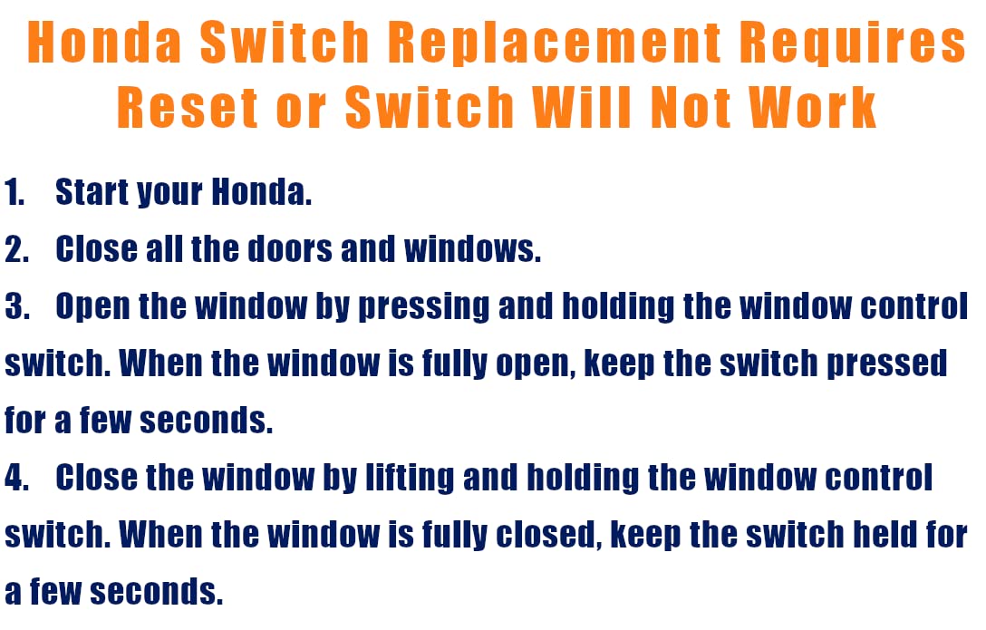 SWITCHDOCTOR Window Master Switch for 2015-2018 Honda Fit