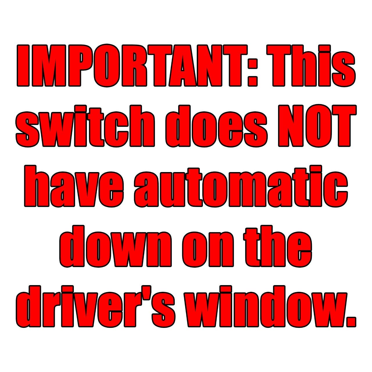 SWITCHDOCTOR Window Master Switch for 1997-2004 Oldsmobile Silhouette