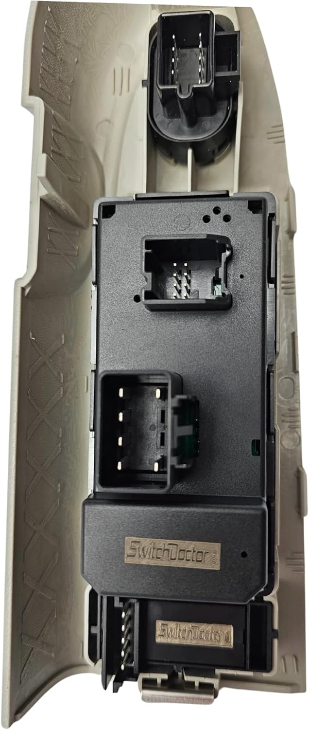 Window Switch Master Switch, Gray Bezel, Lock, & Mirror for 2010-2013 Chevrolet Silverado & GMC Sierra