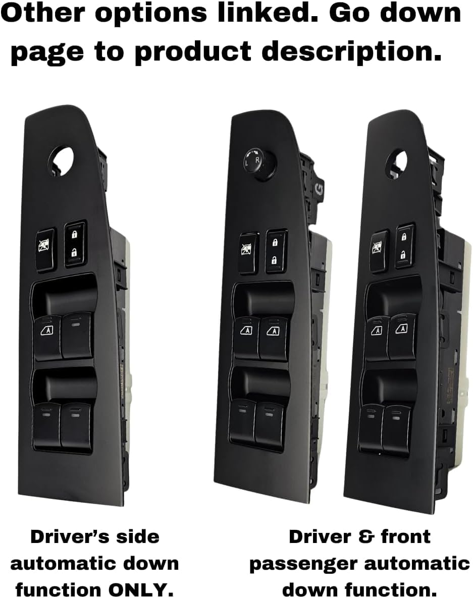 SWITCHDOCTOR Window Master Switch compatible with Nissan Altima 2007-2012 (Drivers Auto Down Only)