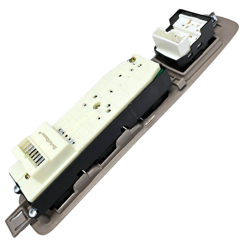 SWITCHDOCTOR Window Master Switch & Bezel for 2001-2004 Toyota Tacoma (Double Cab, 84820-04020, 74202-35010-B0, Medium Charcoal)