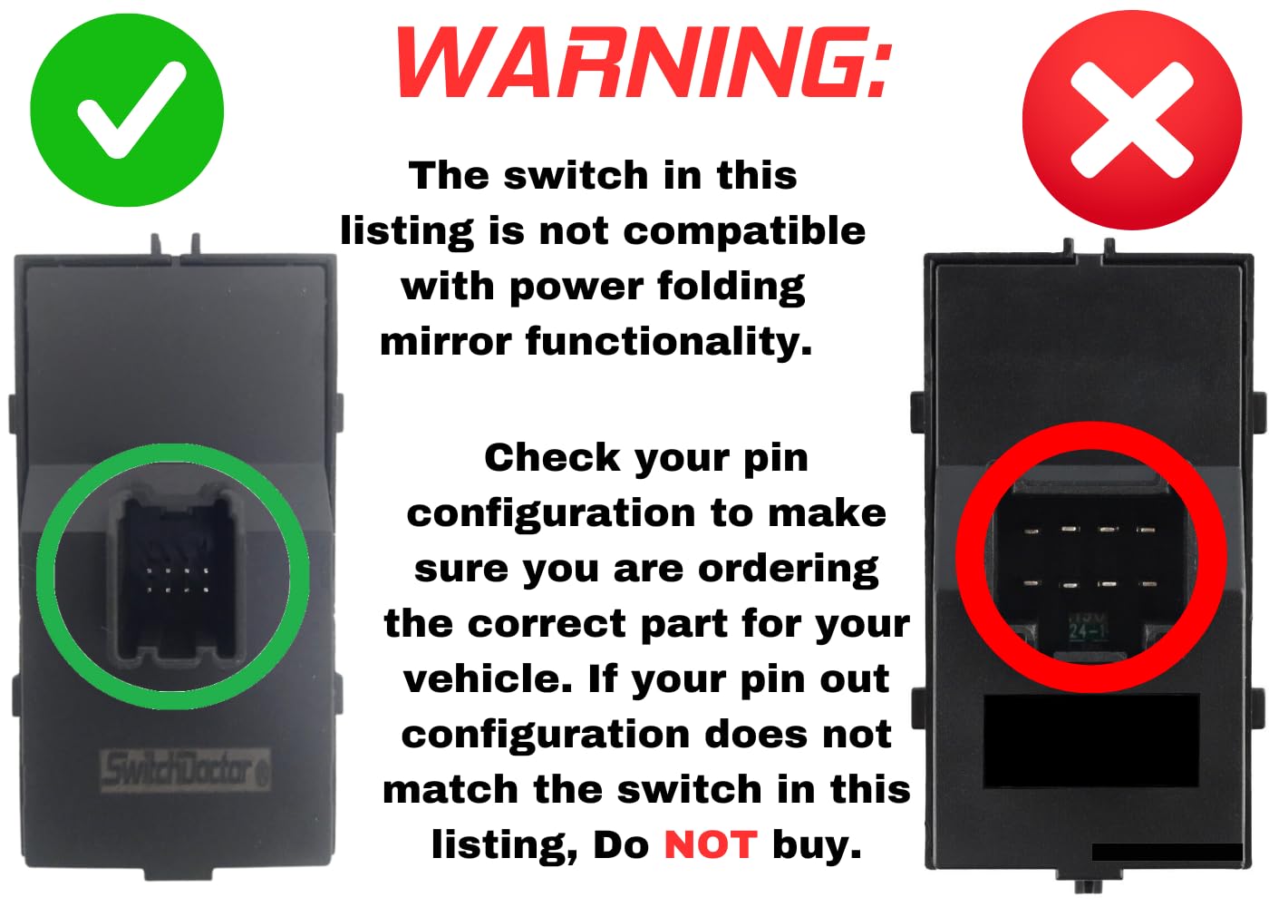 SWITCHDOCTOR Window Master Switch Compatible with 2014-2016 Cruze; 2013-2016 Encore; 2015-2017 Verano