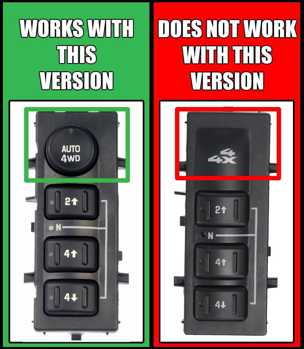 SWITCHDOCTOR 4x4 Transfer Case Switch for Silverado, Suburban, Tahoe, Avalanche, Yukon, Sierra
