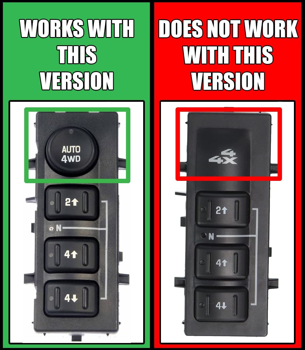 SWITCHDOCTOR 4x4 Transfer Case Switch for Silverado, Suburban, Tahoe, Avalanche, Yukon, Sierra