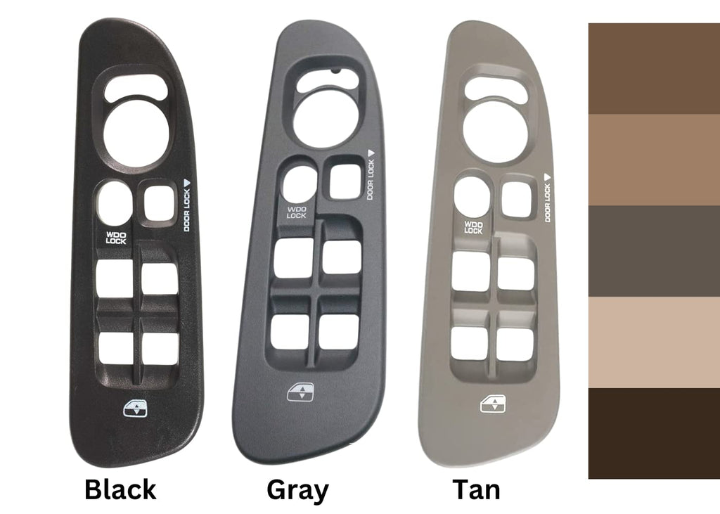 SWITCHDOCTOR Window Bezel Set Tan for 2002-2008 Dodge Ram 1500 2500 (Quad Cab, Crew, Khaki, Taupe, Tan, Beige, Light Gray)