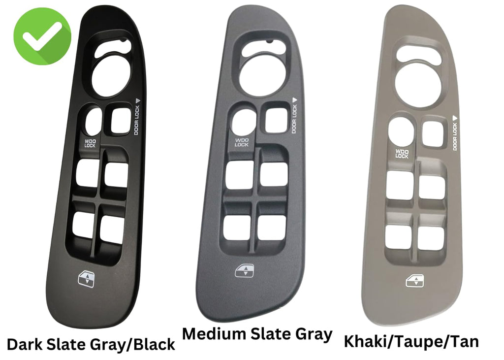 SWITCHDOCTOR Window Master Switch & Passenger Assembly for 2002, 2003, 2004, 2005, 2006, 2007, 2008 Dodge Ram (Quad Cab, Crew, Black Bezel, Dark Slate Gray)