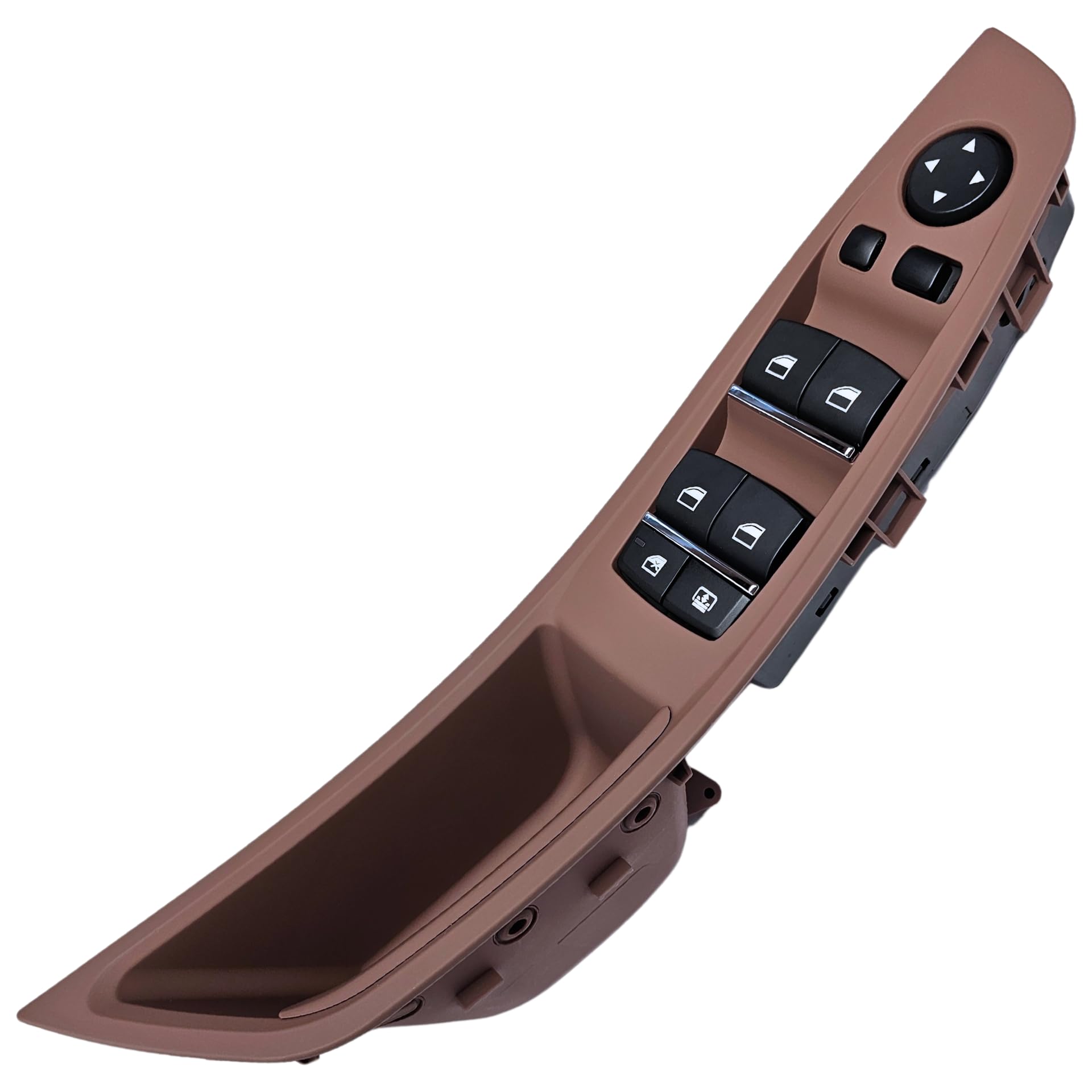 SWITCHDOCTOR Window Master Switch and Bezel for 2010-2016 BMW 5 Series 520i 523i 525i 528i 530i 535i, F10 F11 F18 (61319179907, Power, Control, Button) (2010-2016, Brown)