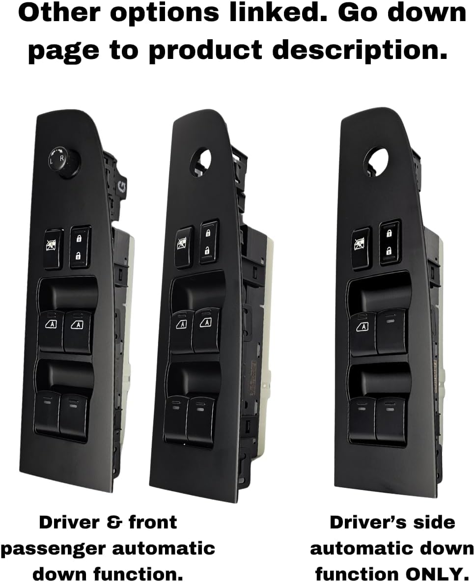 SWITCHDOCTOR Window Master Switch for 2007-2012 Nissan Altima Sedan S, SE, SL, SR (25401-ZN50B, Mirror, Power, Control, Button)