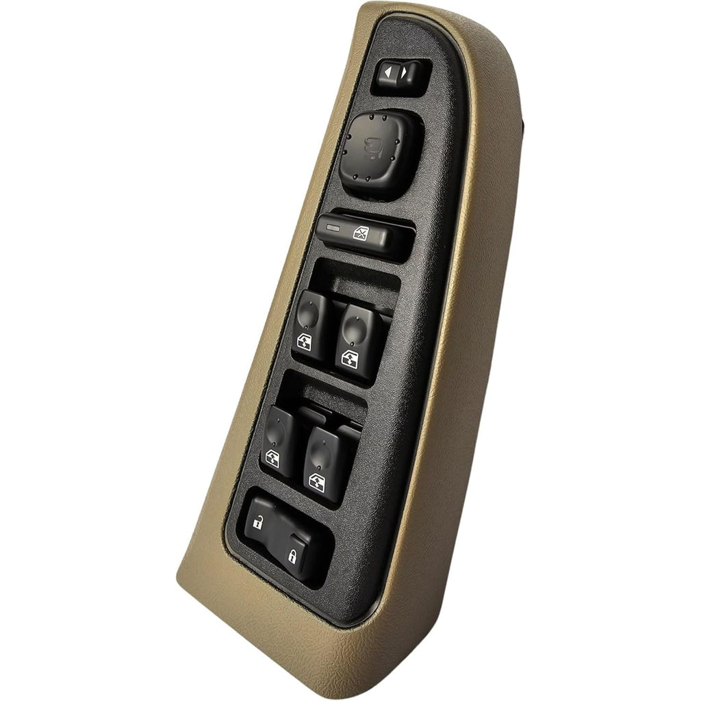 Window Master Switch Tan Assembly for 2003, 2004, 2005, 2006 Chevrolet Silverado, GMC Sierra, Suburban, Tahoe, Yukon, Avalanche