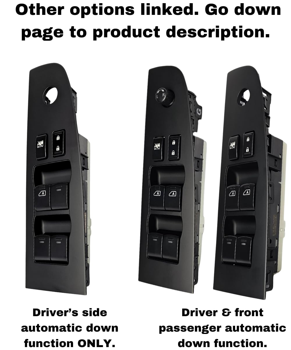 SWITCHDOCTOR Window Master Switch compatible with Nissan Altima 2007-2012 (Drivers Auto Down Only)