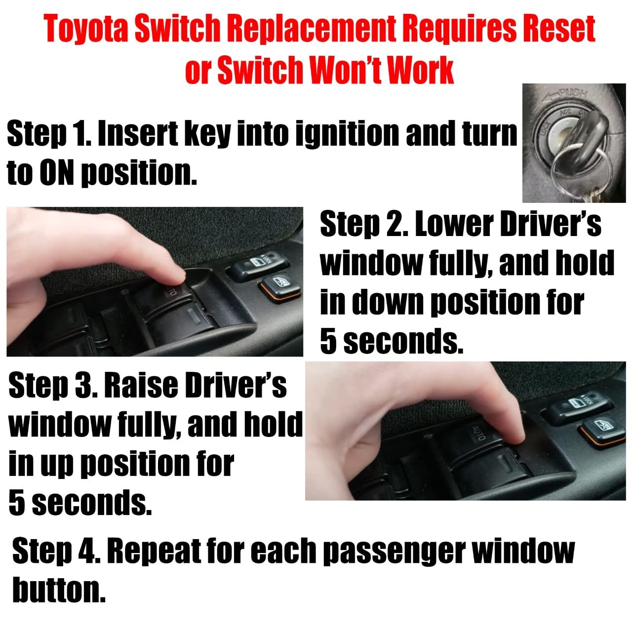 SWITCHDOCTOR Window Switch for 2015-2018 Toyota Corolla