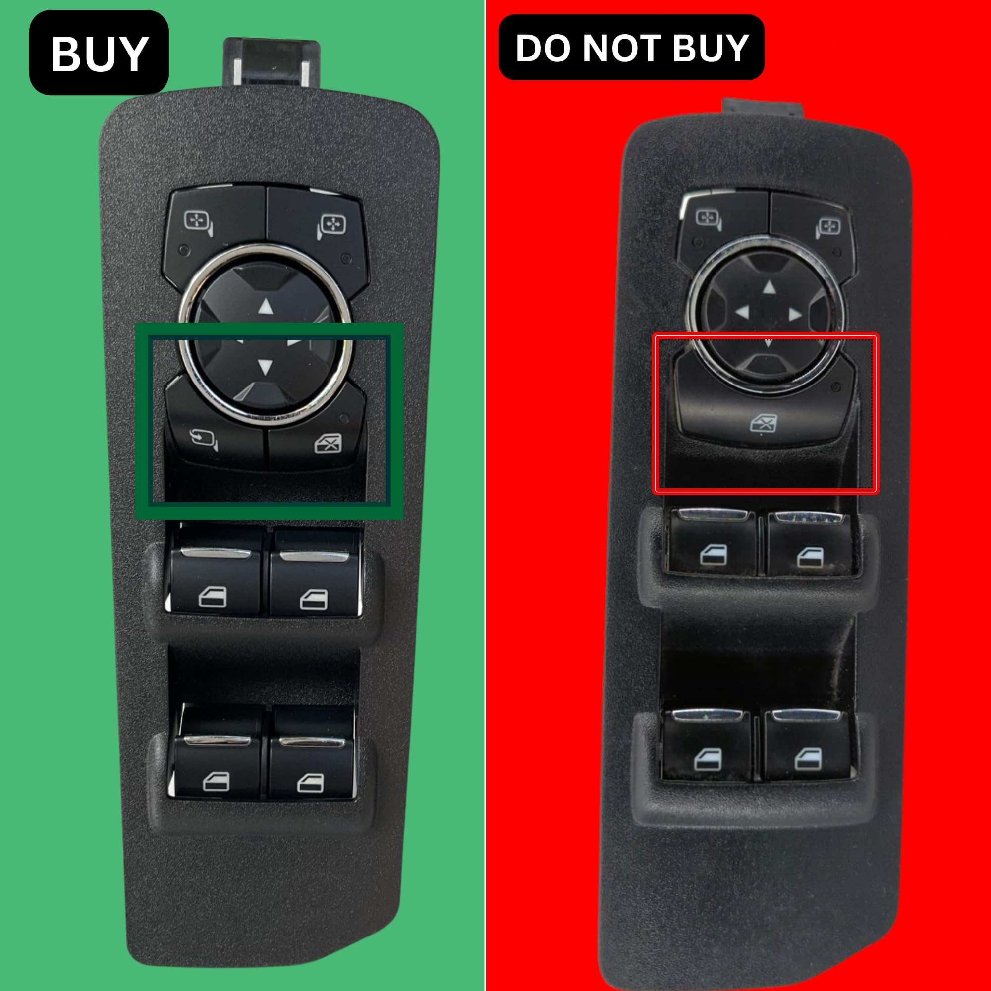 SWITCHDOCTOR Window Master Switch for 2015-2020 F-150 (Super Cab, Supercrew, with Power Folding Mirrors)