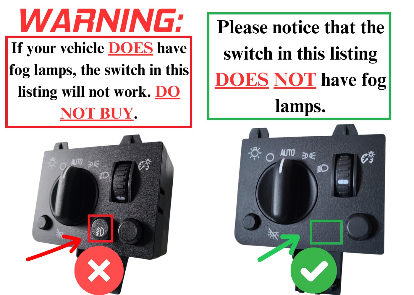 SWITCHDOCTOR Headlight Dimmer Switch for 2004-2012 GMC Canyon and Chevrolet Colorado (Chevy, Without Fog Lamp, 20983207)