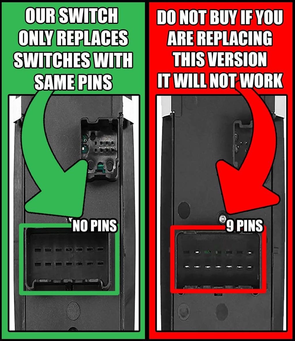 SWITCHDOCTOR Replacement for Window Master Switch for 2008-2009 Liberty, 2011-2013 Grand Cherokee and 2008-2009 Nitro (Pin Check Required)