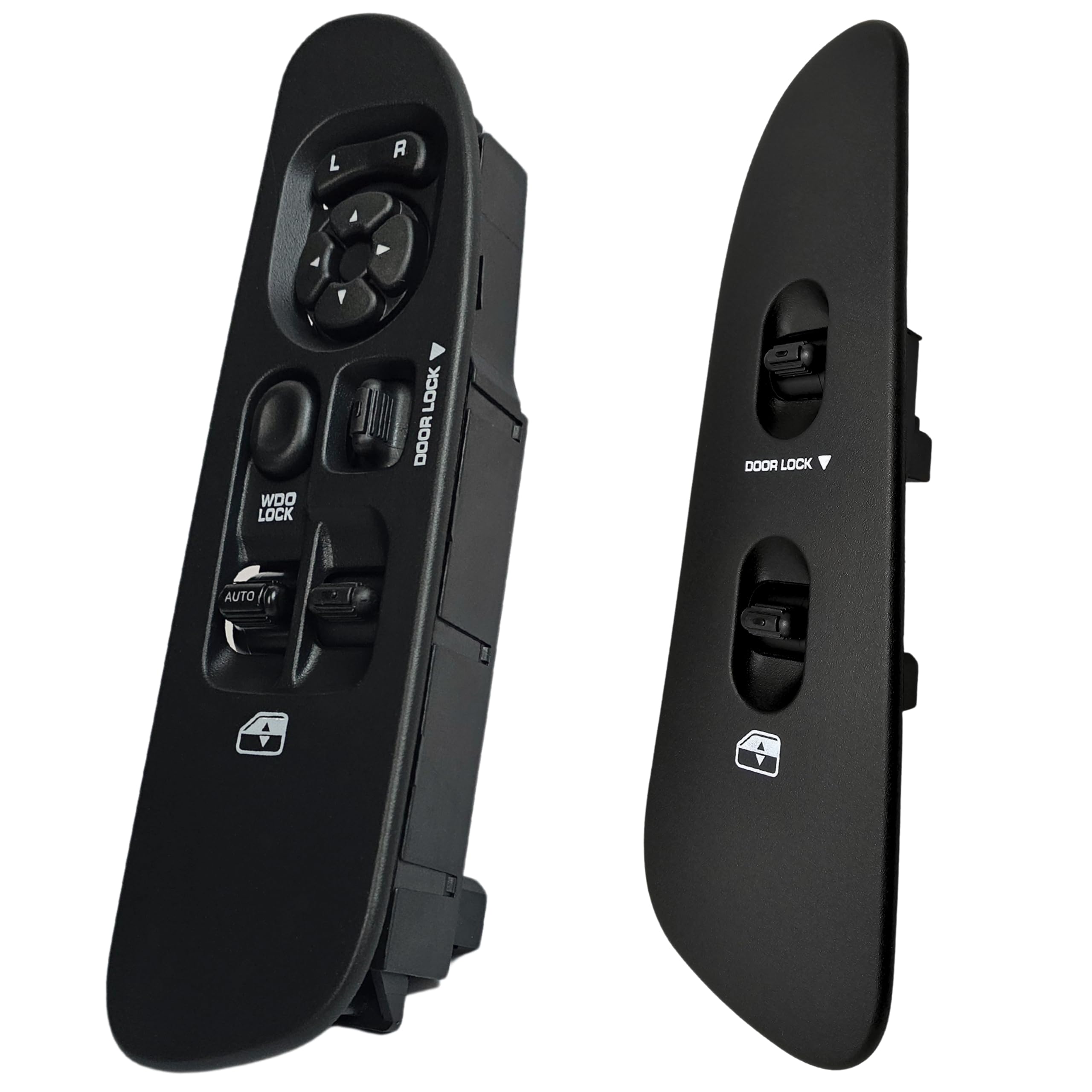 SWITCHDOCTOR Window Master Switch & Front Passenger Black Bezel Assembly 2002-2009 Dodge Ram (Regular Cab, Single Cab, Dark Slate Gray)