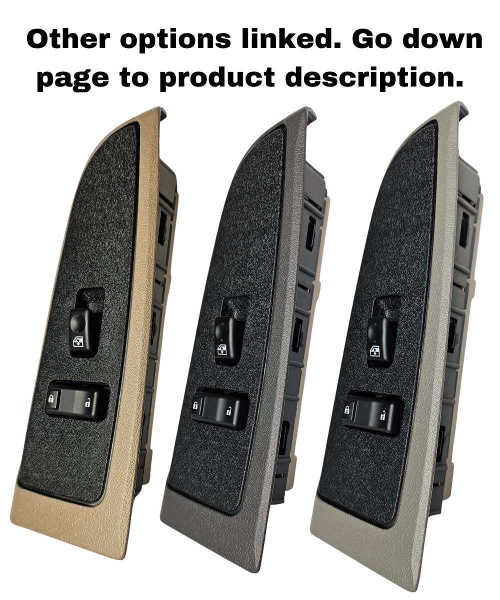 SWITCHDOCTOR Front Passenger Window Switch & Tan Bezel for 2003-2006 Silverado, Sierra, & Avalanche (19115820, Neutral, Chevy, Power, Button, Control, Standard Cab Pickup, Crew Cab, Truck)