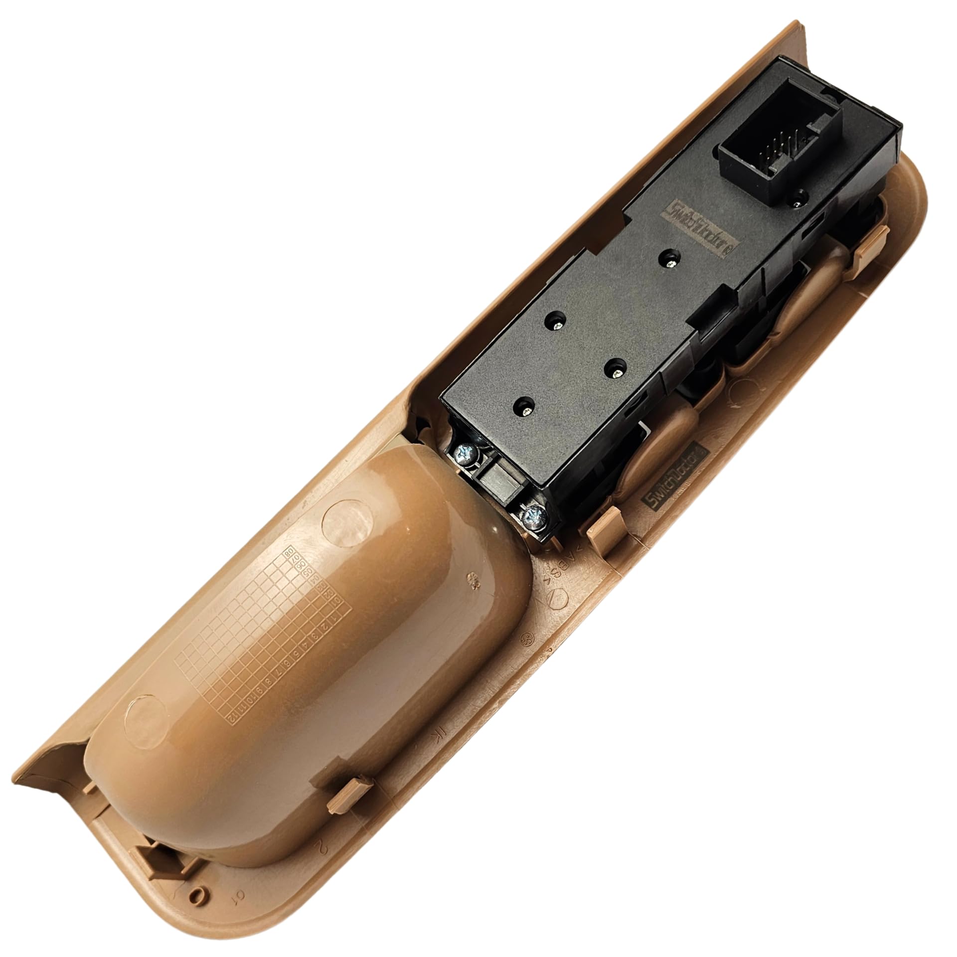 SWITCHDOCTOR Fully Assembled Window Master Switch and Bezel Set for 1999-2005 Volkswagen Jetta (Tan)