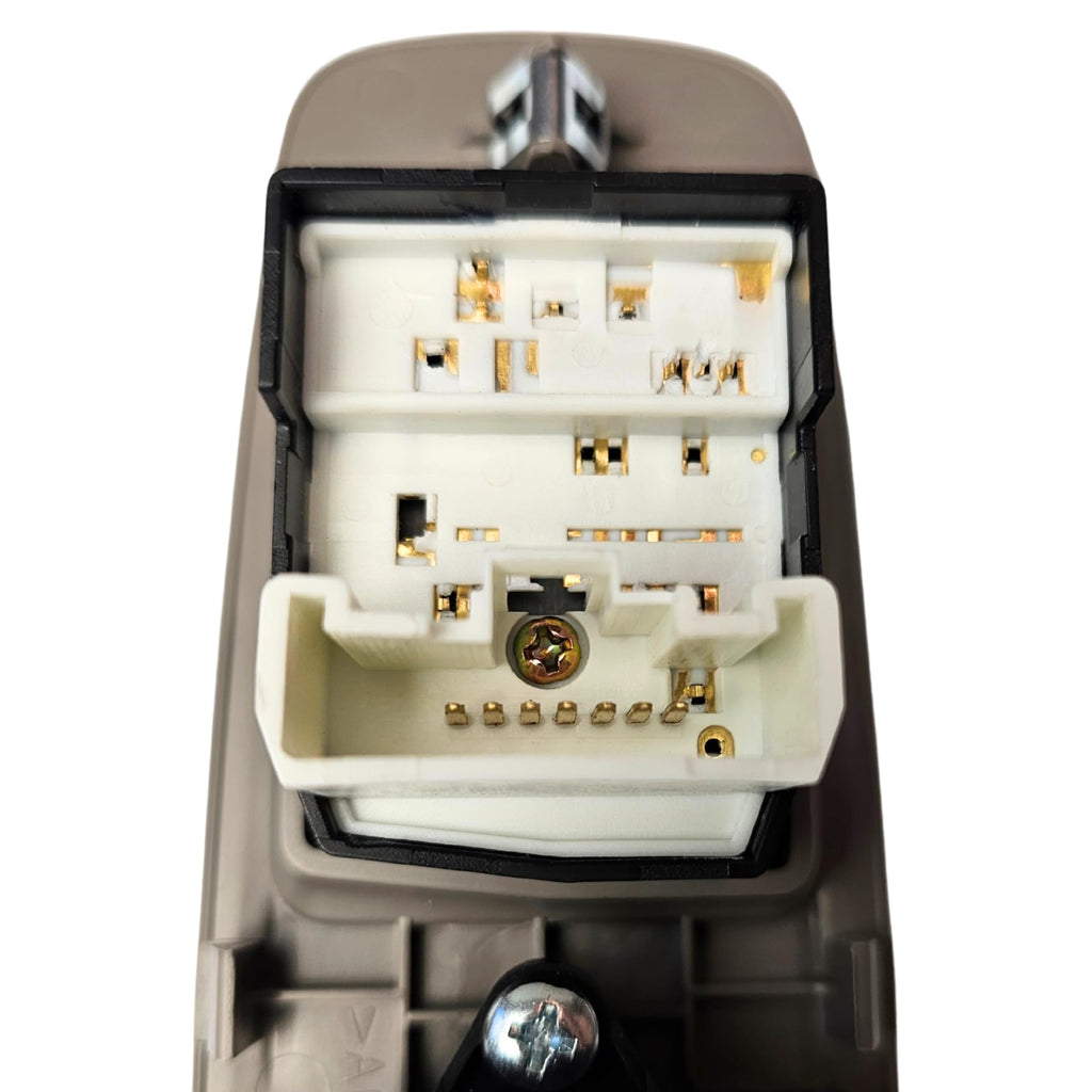 SWITCHDOCTOR Window Master Switch & Dark Tan Bezel for 2001-2004 Toyota Tacoma (Double Cab) (84820-04020, 74202-35010-E0, Medium Oak)